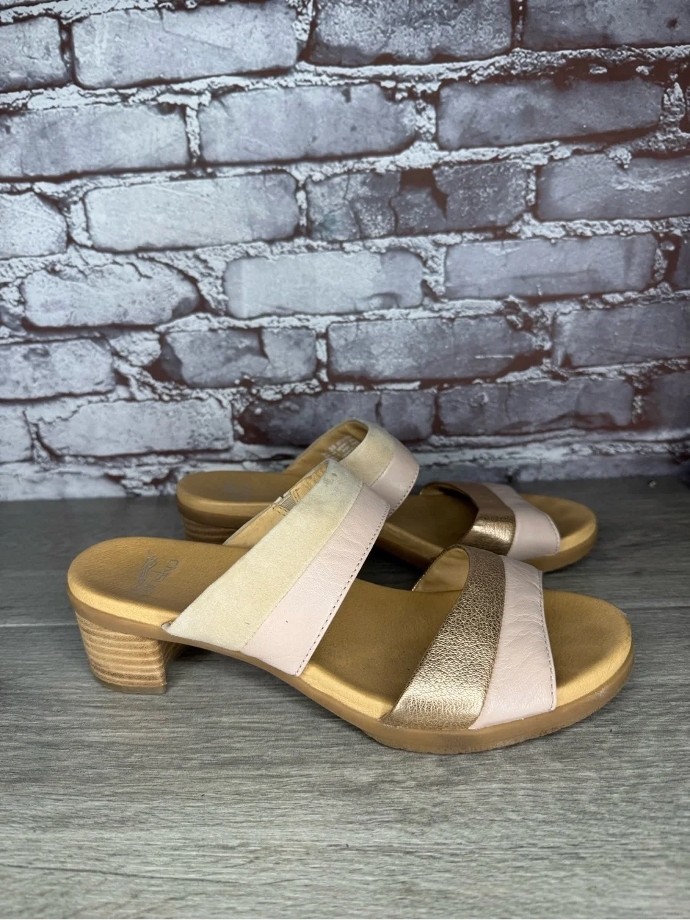 Dansko 5013-170300 Theresa Multi Leather Blush Casual Heel Women Sz 39EU/8.5M US